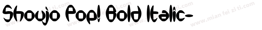 Shoujo Pop! Bold Italic字体转换